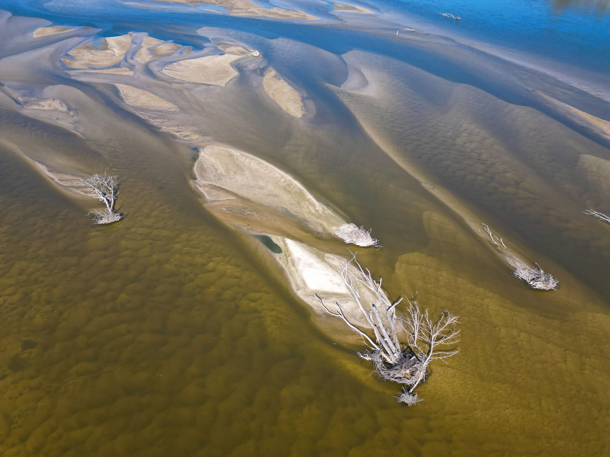 Aerial view of desolate terrain