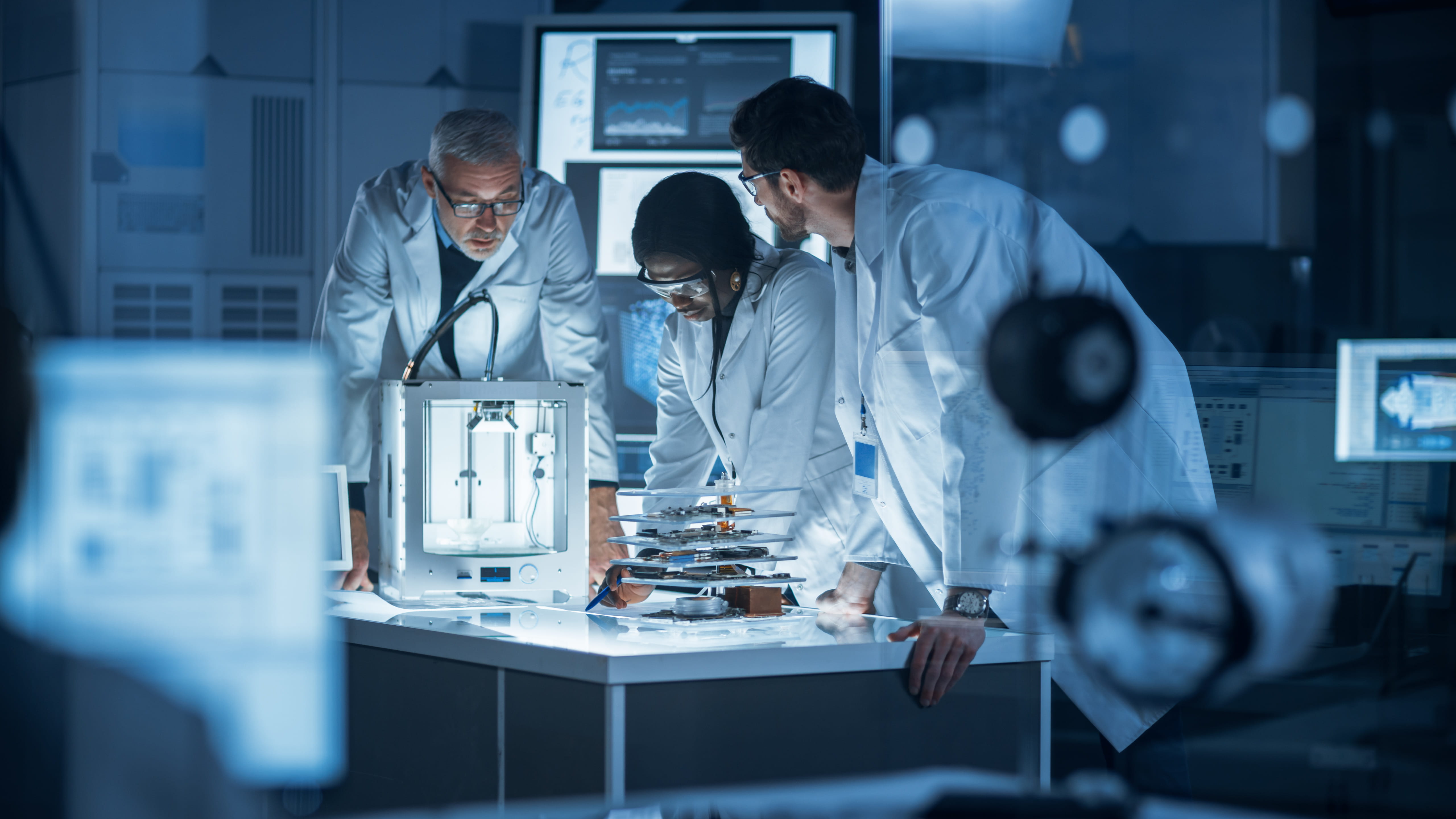 Scientists in laboratory